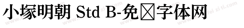 小塚明朝 Std B字体转换